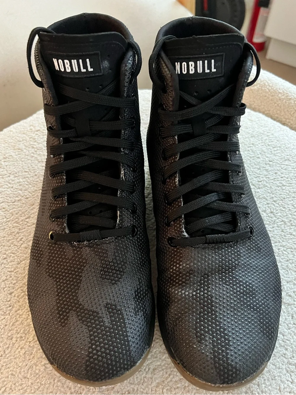 NOBULL Outwork High Top Trainer Sneakers Shoes Black Camo / Gum Mens Size 9